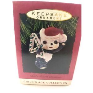 Hallmark Keepsake Ornament Christmas Childs Fourth Birthday Panda